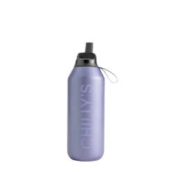 Chilly's Series 2 500ml Flip Reusable Water Bottle - Matte Metallic Lavender