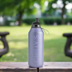Chilly's Series 2 500ml Flip Reusable Water Bottle - Matte Metallic Lavender