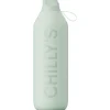 Chilly's Series 2 1000ml Flip Reusable Water Bottle - Lichen Green