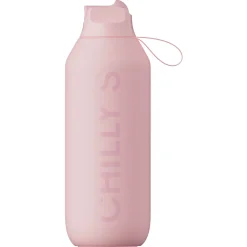 Chilly's Series 2 500ml Flip Reusable Water Bottle - Blush Pink