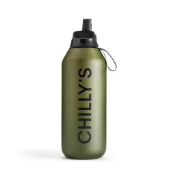 Chilly's Series 2 500ml Flip Reusable Water Bottle - Ombre Moss