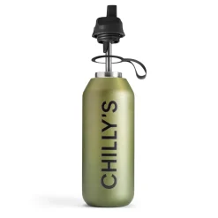 Chilly's Series 2 500ml Flip Reusable Water Bottle - Ombre Moss