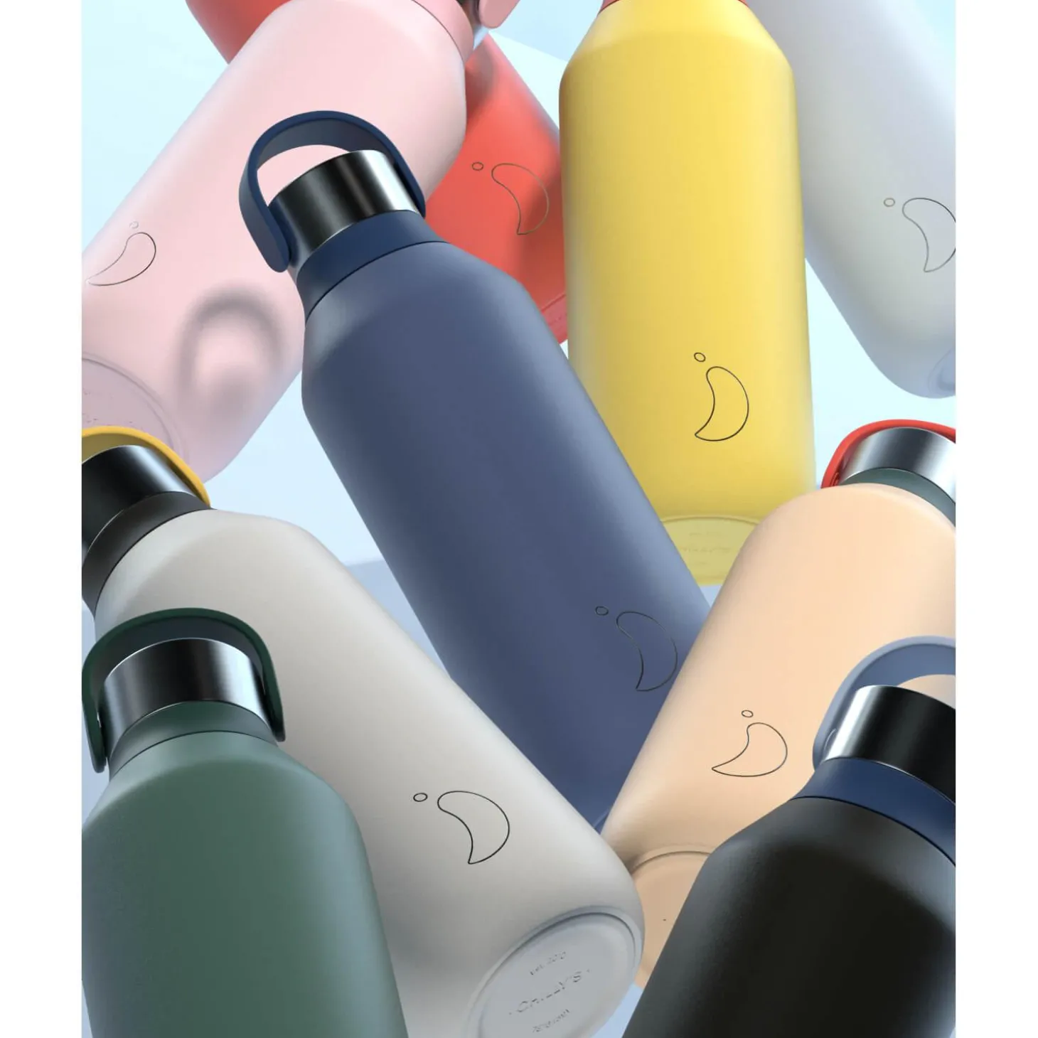 Chilly's Series 2 500ml Hydration Reusable Water Bottle & 34cl Coffee Cup Set - Abyss Black