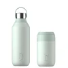 Chilly's Series 2 500ml Hydration Reusable Water Bottle & 34cl Coffee Cup Set - Lichen Green
