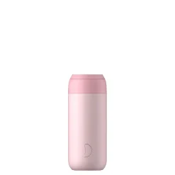 Chilly's Series 2 Reusable Water Bottle, Coffee Cup & Cleaning Brush Set - Blush Pink