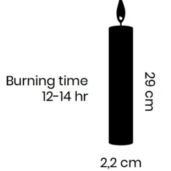 Cidex Rustic Tapered Candle - Navy Blue