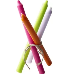 Cidex Rustic Tapered Candle - Hot Pink