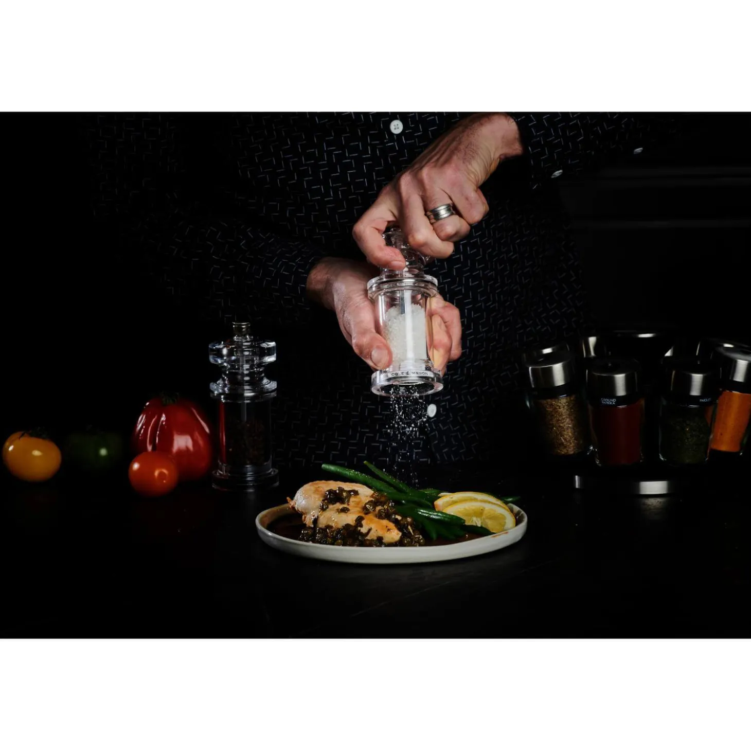 Cole & Mason 605 14.4cm Acrylic Salt Mill