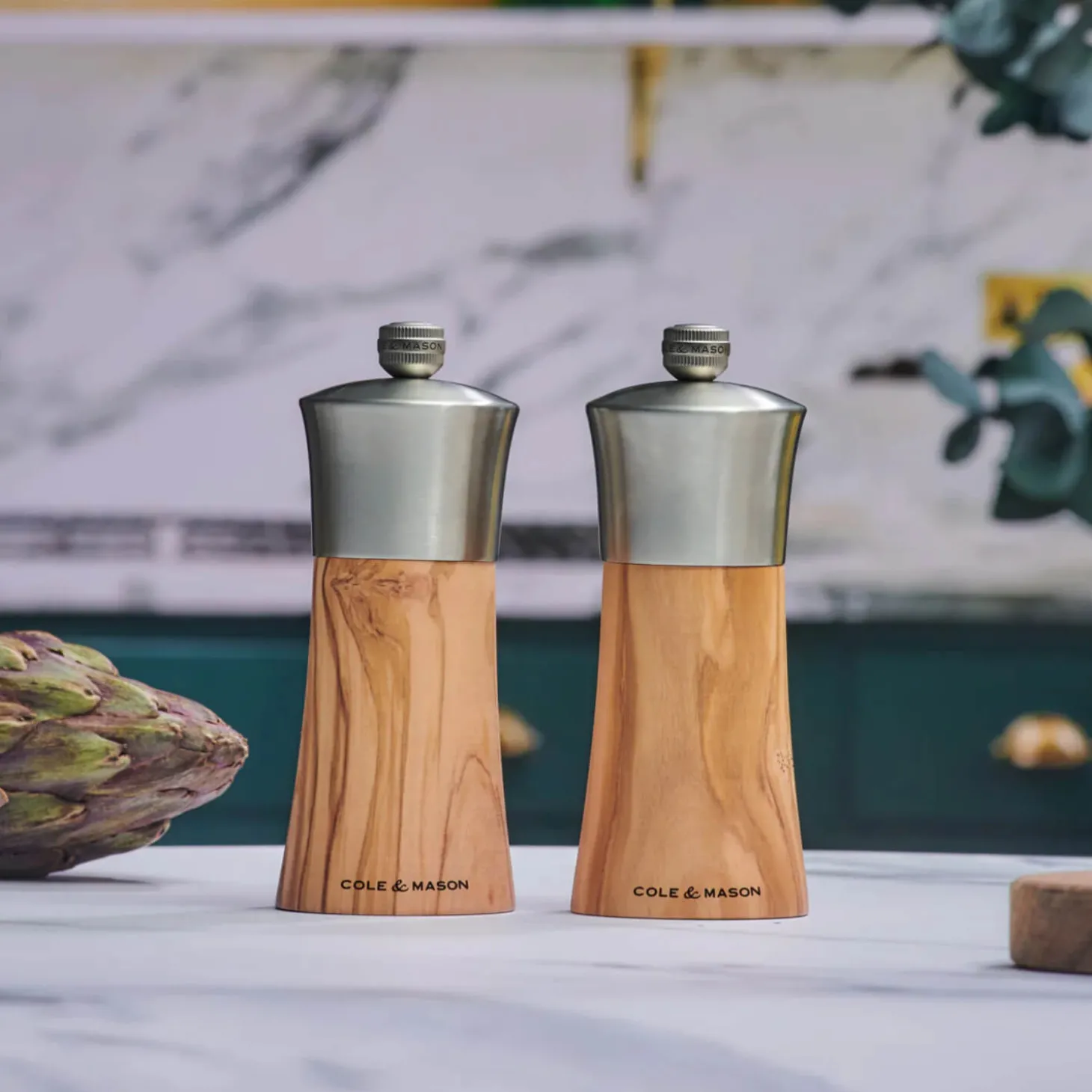 Cole & Mason Bromley 15cm Olive Wood Pepper Mill