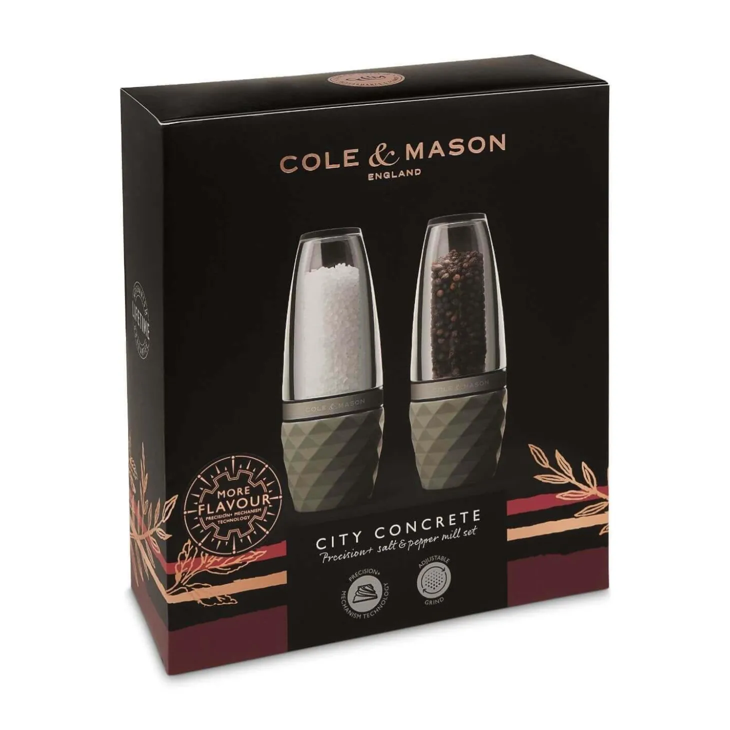Cole & Mason City Concrete Salt & Pepper Mill Set