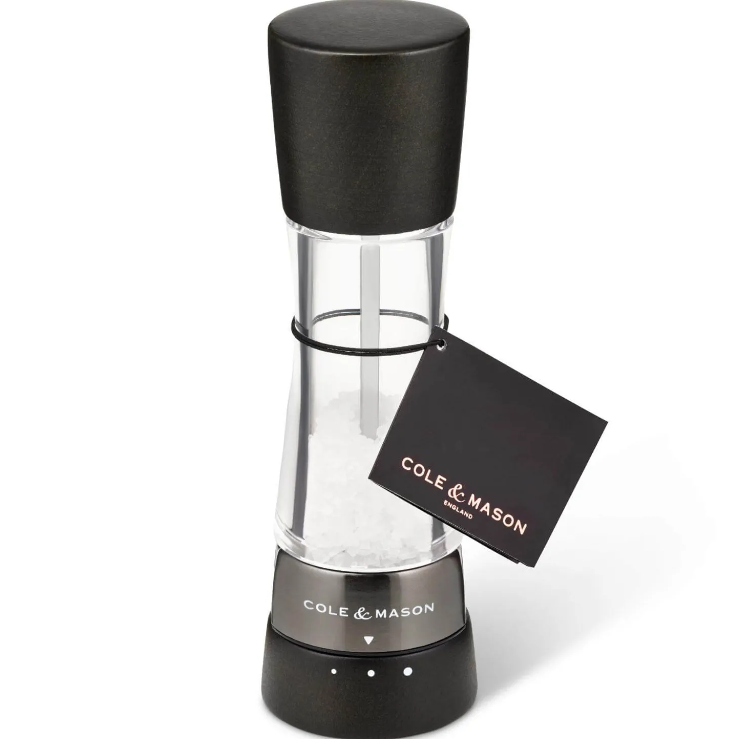 Cole & Mason Derwent Black Wood 19cm Salt Mill