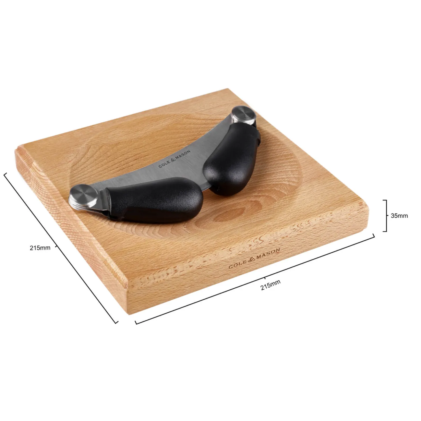 Cole & Mason Hachoir & Contoured Beech Board