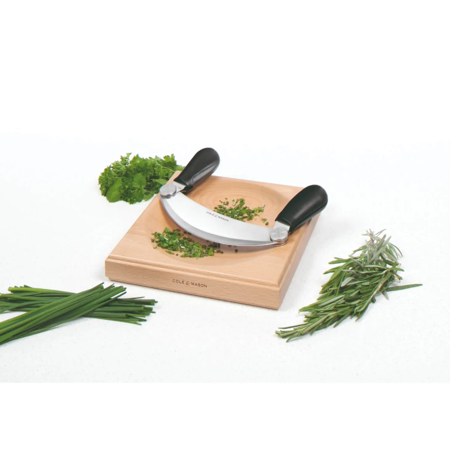 Cole & Mason Hachoir & Contoured Beech Board