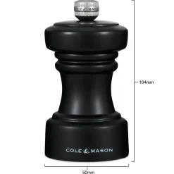 Cole & Mason Hoxton 10.4cm Beech Wood Pepper Mill - Black