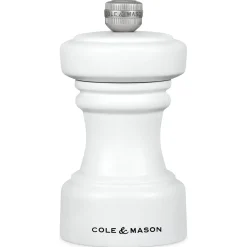 Cole & Mason Hoxton 10.4cm Beech Wood Pepper Mill - White