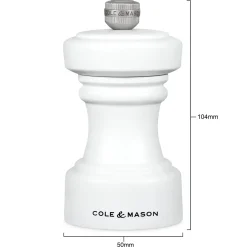 Cole & Mason Hoxton 10.4cm Beech Wood Pepper Mill - White