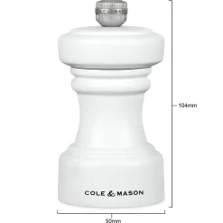 Cole & Mason Hoxton 10.4cm Beech Wood Salt Mill - White