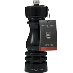 Cole & Mason London 18cm Beech Wood Pepper Mill - Gloss Black