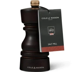 Cole & Mason London 13cm Beech Wood Salt Mill - Dark Chocolate