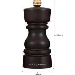 Cole & Mason London 13cm Beech Wood Salt Mill - Dark Chocolate