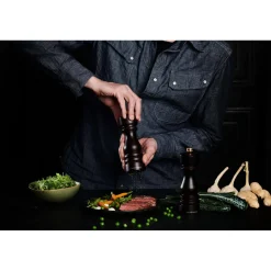 Cole & Mason London 18cm Beech Wood Salt Mill - Chocolate