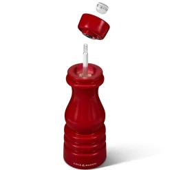 Cole & Mason London 18cm Beech Wood Pepper Mill - Gloss Red