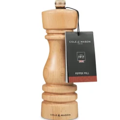 Cole & Mason London 18cm Beech Wood Pepper Mill - Natural Beech