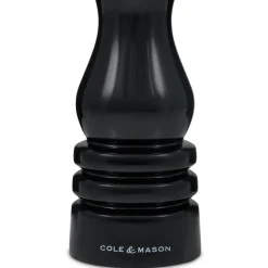 Cole & Mason London 18cm Beech Wood Salt Mill - Gloss Black