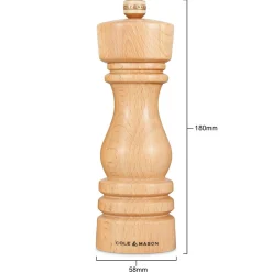 Cole & Mason London 18cm Beech Wood Salt Mill - Natural Beech