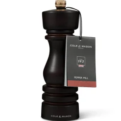 Cole & Mason London 18cm Beech Wood Pepper Mill - Chocolate
