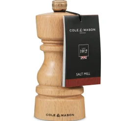 Cole & Mason London 13cm Beech Wood Salt Mill - Natural Beech