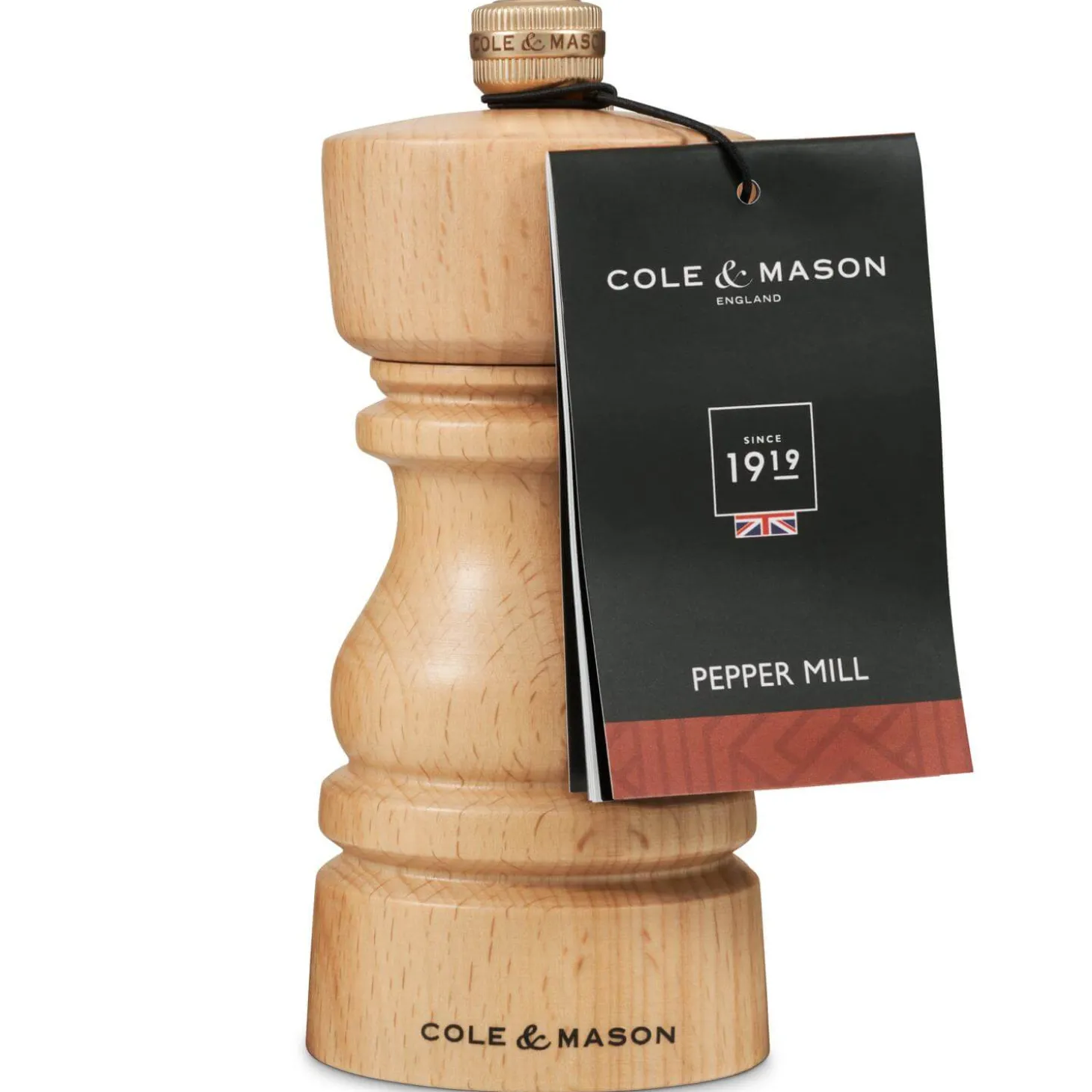 Cole & Mason London 13cm Beech Wood Pepper Mill - Natural Beech