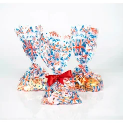 Creative Party 20 Pack Cello Bags With Twist Ties - Union Jack