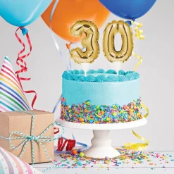 Creative Party No. 2 Self-Inflating Mini Balloon Cake Topper - Gold