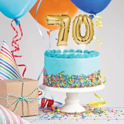 Creative Party No. 7 Self-Inflating Mini Balloon Cake Topper - Gold