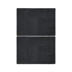Creative Tops Naturals 2 Piece Rectangle Placemat Set - Slate