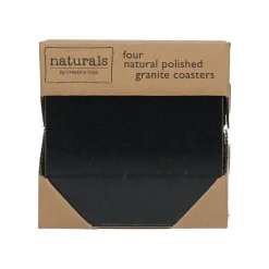 Creative Tops Naturals 4 Piece Square Coaster Set - Granite