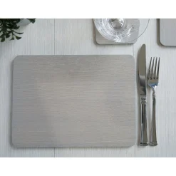 Creative Tops Naturals 4 Piece Rectangle Placemat Set - Grey Veneer