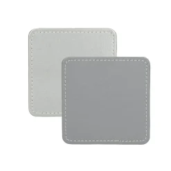 Creative Tops Premium Faux Leather Coasters - Metallic Silver