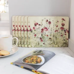 Creative Tops Set Of 6 Premium Placemats - Wild Poppies
