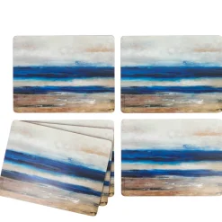 Creative Tops Set Of 4 Premium Placemats - Blue Abstract