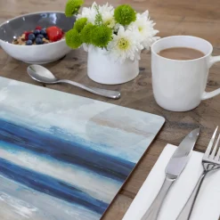 Creative Tops Set Of 4 Premium Placemats - Blue Abstract