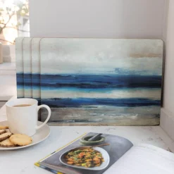 Creative Tops Set Of 4 Premium Placemats - Blue Abstract