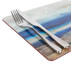 Creative Tops Set Of 4 Premium Placemats - Blue Abstract