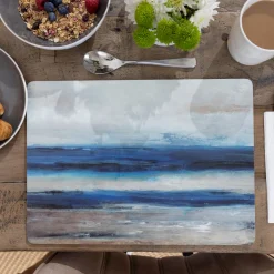 Creative Tops Set Of 4 Premium Placemats - Blue Abstract