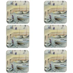 Creative Tops Set Of 6 Premium Coasters - Cornish Harbour