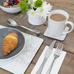 Creative Tops Set Of 6 Premium Placemats - Grey Marble