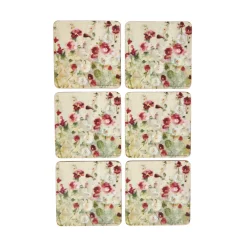 Creative Tops Set Of 6 Premium Coasters - Wild Poppies
