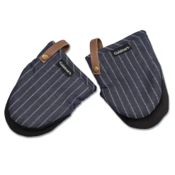 Cuisinart Neoprene Pack of 2 Mini Oven Mitts - Denim Pinstripe