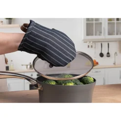 Cuisinart Neoprene Pack of 2 Mini Oven Mitts - Denim Pinstripe